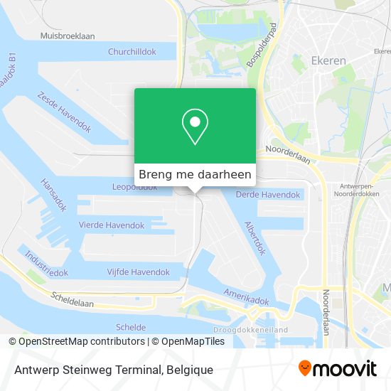 Antwerp Steinweg Terminal kaart
