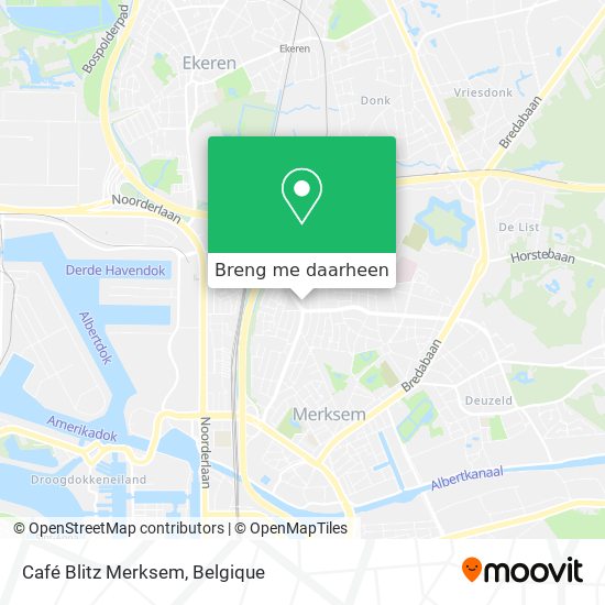 Café Blitz Merksem kaart