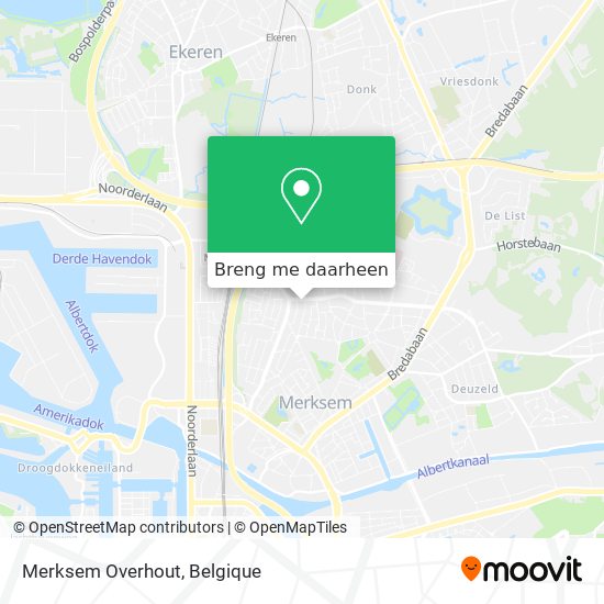 Merksem Overhout kaart