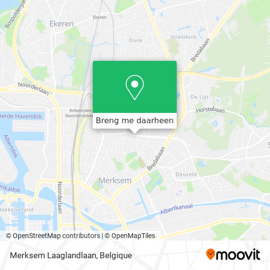 Merksem Laaglandlaan kaart