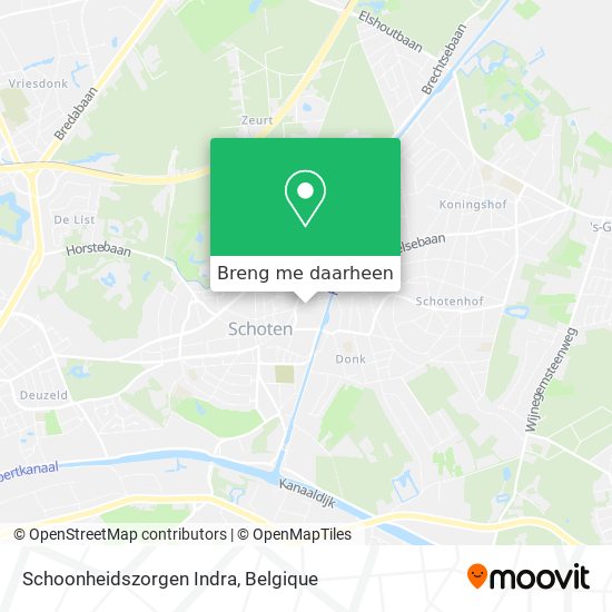 Schoonheidszorgen Indra kaart