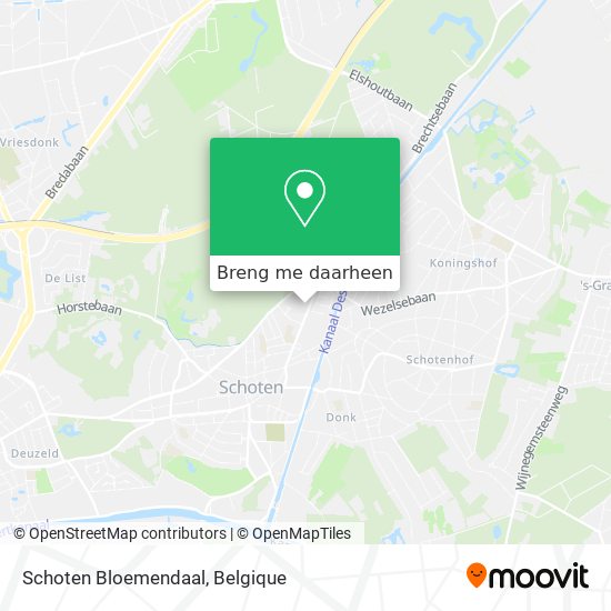 Schoten Bloemendaal kaart