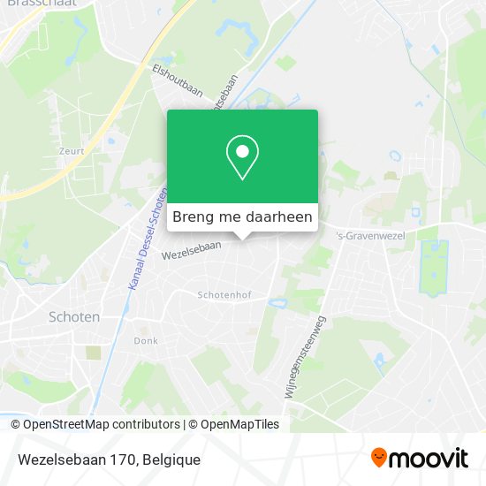 Wezelsebaan 170 kaart