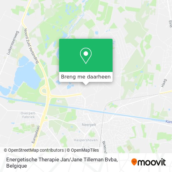 Energetische Therapie Jan / Jane Tilleman Bvba kaart