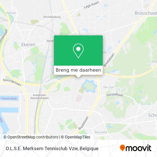 O.L.S.E. Merksem Tennisclub Vzw kaart