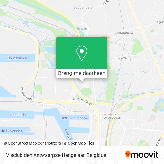 Visclub den Antwaarpse Hengelaar kaart