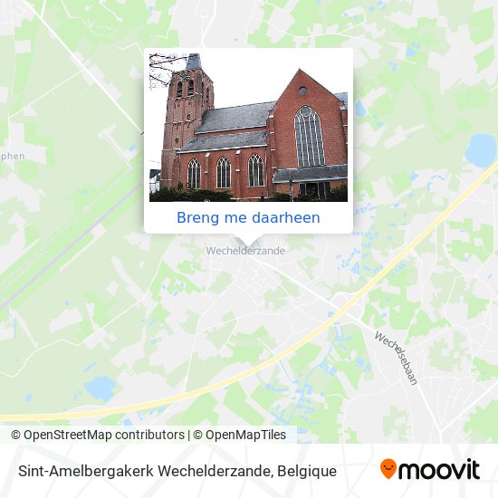 Sint-Amelbergakerk Wechelderzande kaart