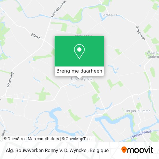 Alg. Bouwwerken Ronny V. D. Wynckel kaart