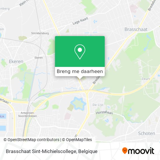 Brasschaat Sint-Michielscollege kaart