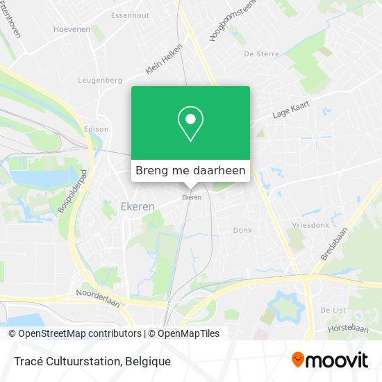 Tracé Cultuurstation kaart