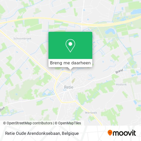 Retie Oude Arendonksebaan kaart
