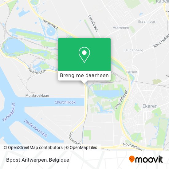 Bpost Antwerpen kaart