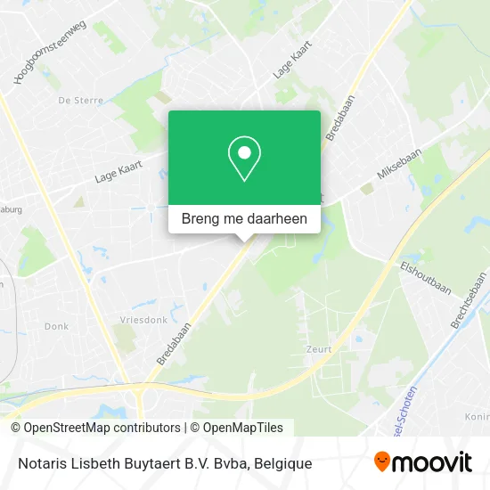 Notaris Lisbeth Buytaert B.V. Bvba kaart