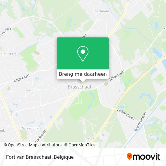 Fort van Brasschaat kaart