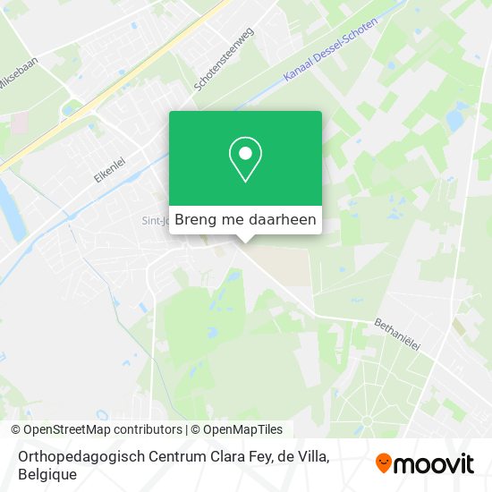 Orthopedagogisch Centrum Clara Fey, de Villa kaart