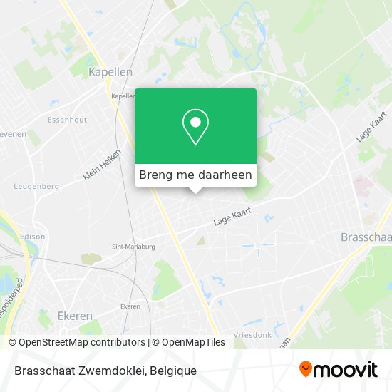 Brasschaat Zwemdoklei kaart