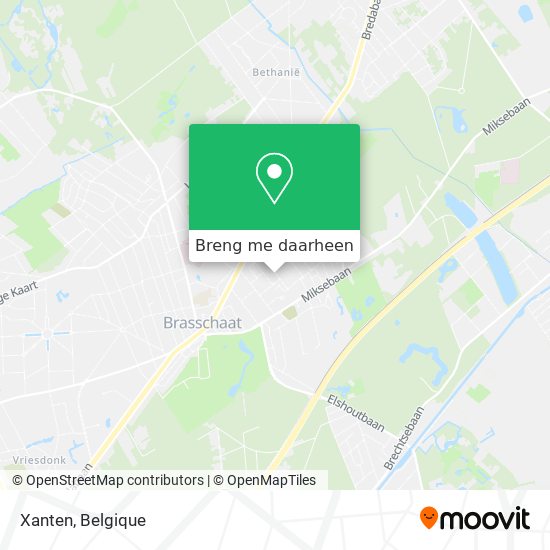 Xanten kaart