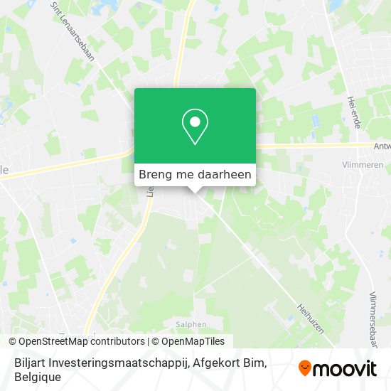 Biljart Investeringsmaatschappij, Afgekort Bim kaart