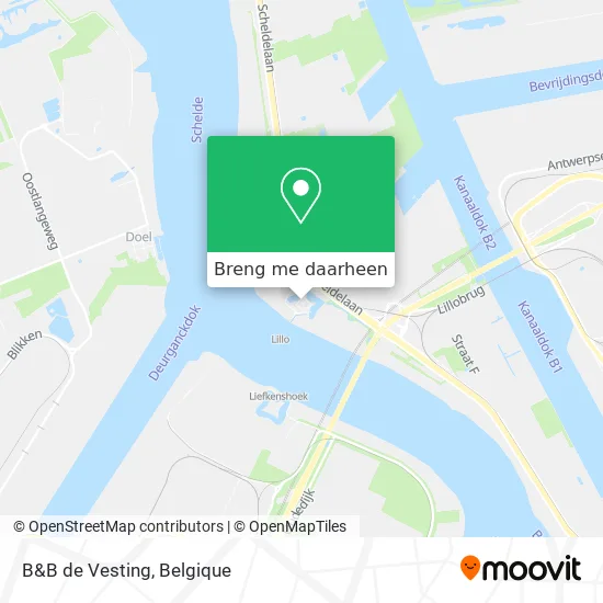 B&B de Vesting kaart