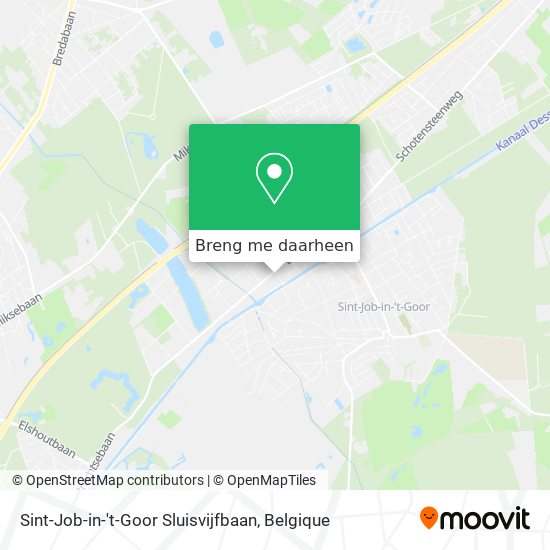 Sint-Job-in-'t-Goor Sluisvijfbaan kaart