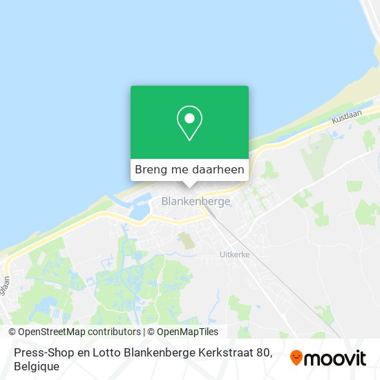 Press-Shop en Lotto Blankenberge Kerkstraat 80 kaart