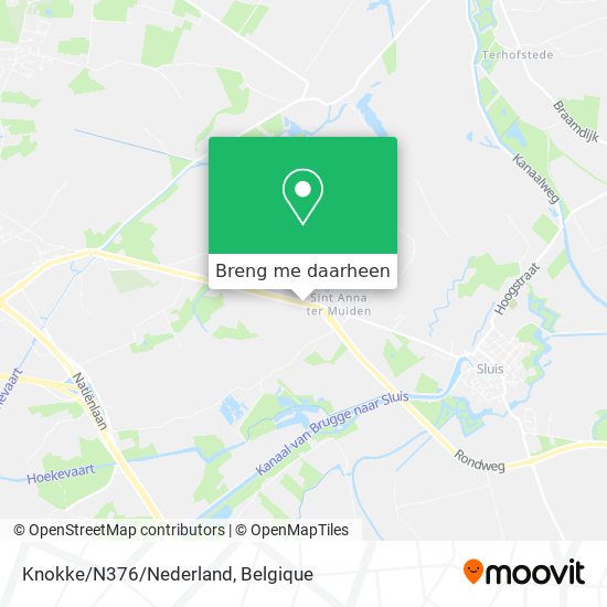Knokke/N376/Nederland kaart