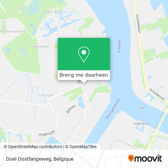 Doel Oostlangeweg kaart