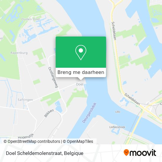 Doel Scheldemolenstraat kaart