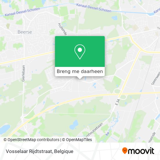 Vosselaar Rijdtstraat kaart