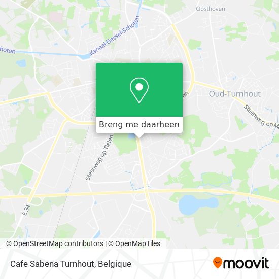 Cafe Sabena Turnhout kaart