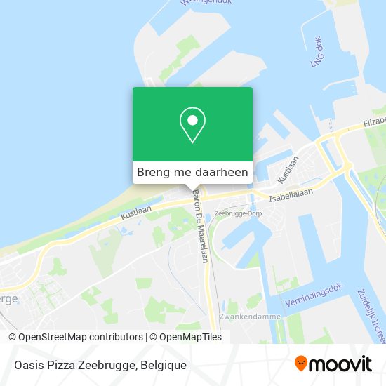 Oasis Pizza Zeebrugge kaart