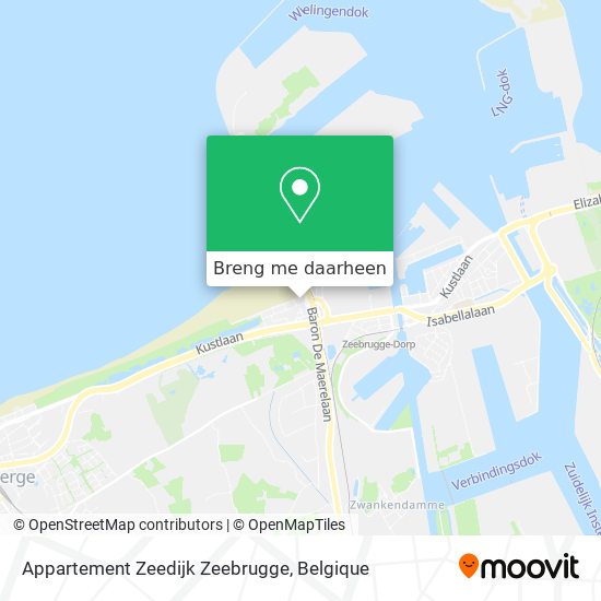 Appartement Zeedijk Zeebrugge kaart