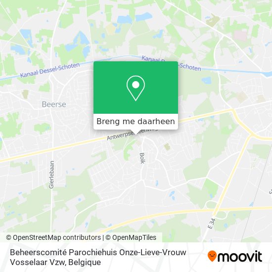 Beheerscomité Parochiehuis Onze-Lieve-Vrouw Vosselaar Vzw kaart