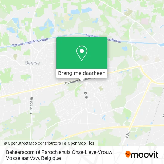 Beheerscomité Parochiehuis Onze-Lieve-Vrouw Vosselaar Vzw kaart