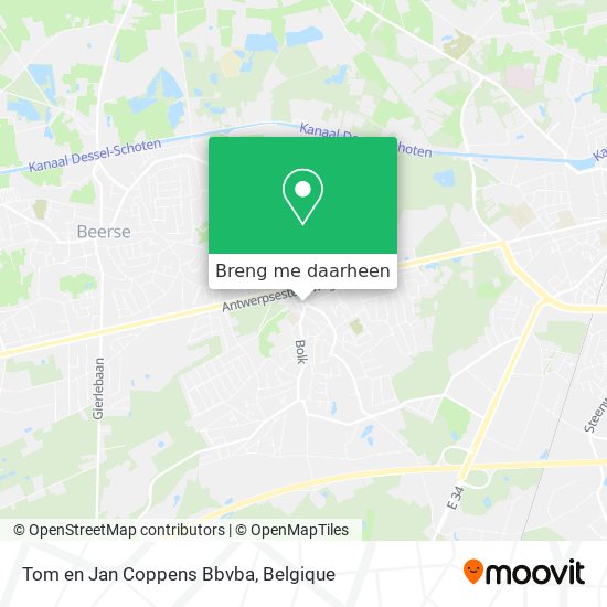 Tom en Jan Coppens Bbvba kaart