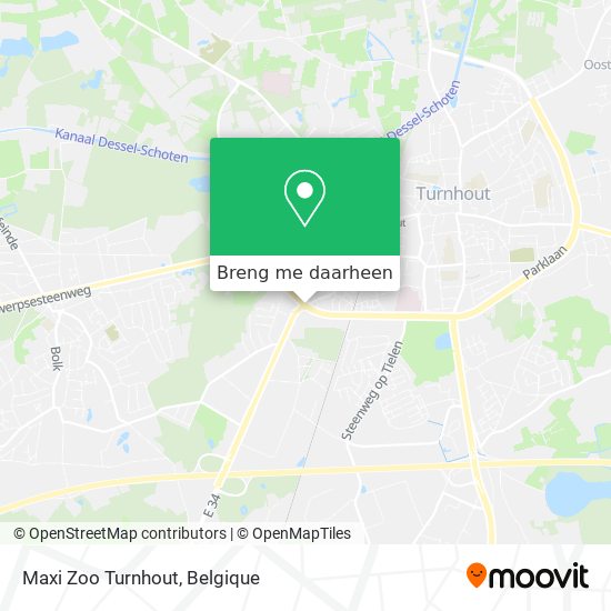 Maxi Zoo Turnhout kaart
