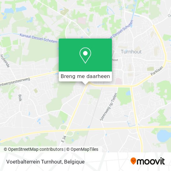 Voetbalterrein Turnhout kaart