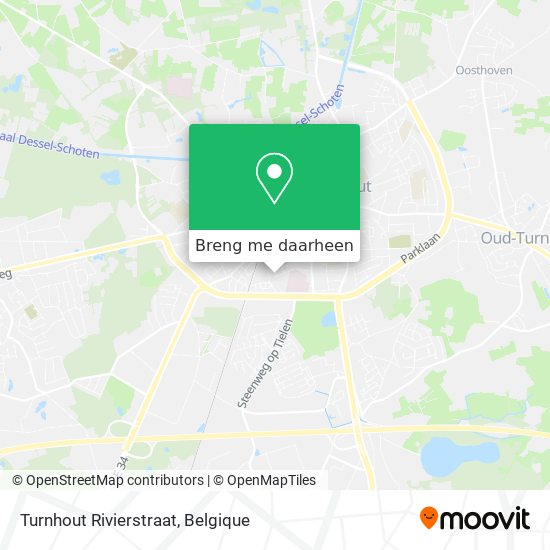 Turnhout Rivierstraat kaart