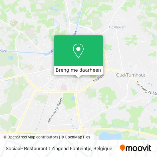 Sociaal- Restaurant t Zingend Fonteintje kaart