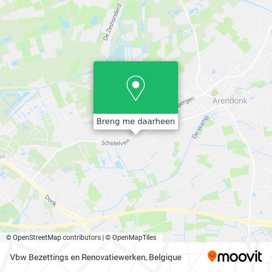 Vbw Bezettings en Renovatiewerken kaart