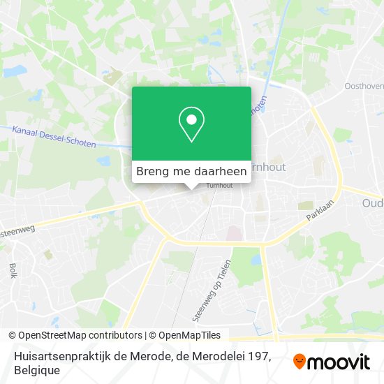 Huisartsenpraktijk de Merode, de Merodelei 197 kaart