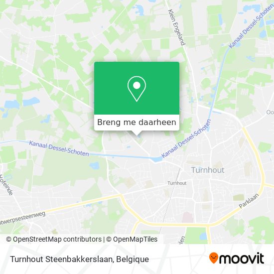 Turnhout Steenbakkerslaan kaart