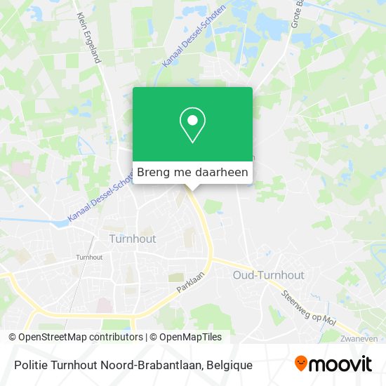 Politie Turnhout Noord-Brabantlaan kaart