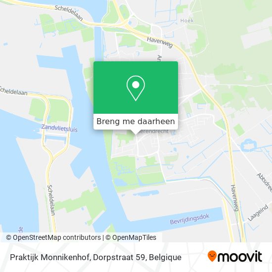 Praktijk Monnikenhof, Dorpstraat 59 kaart