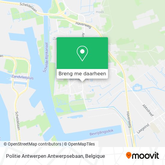 Politie Antwerpen Antwerpsebaan kaart