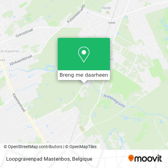Loopgravenpad Mastenbos kaart