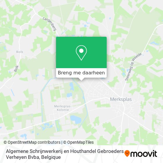 Algemene Schrijnwerkerij en Houthandel Gebroeders Verheyen Bvba kaart
