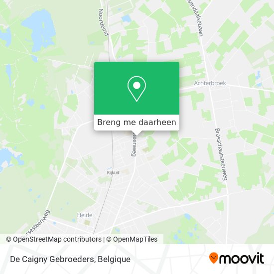 De Caigny Gebroeders kaart