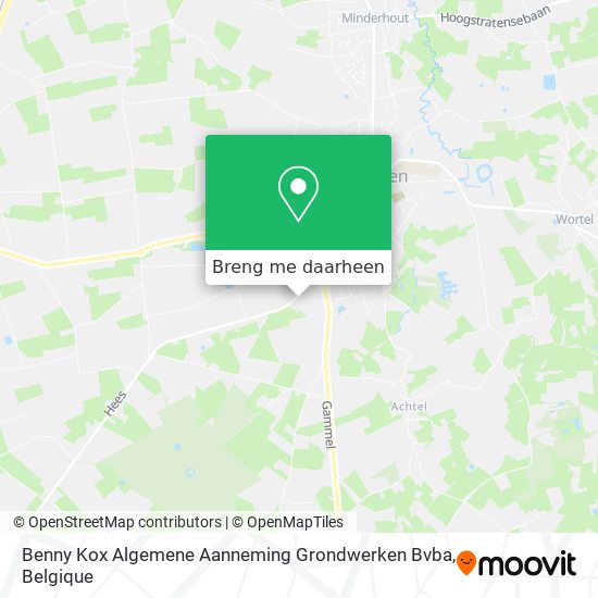 Benny Kox Algemene Aanneming Grondwerken Bvba kaart