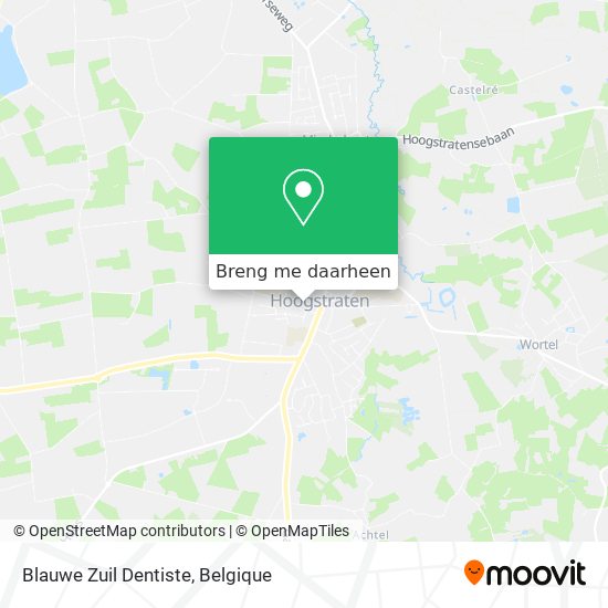 Blauwe Zuil Dentiste kaart